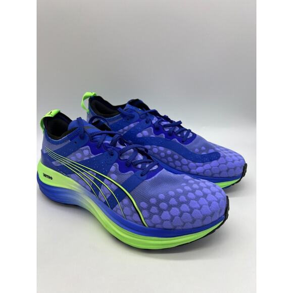Puma Men's Vibrant Blue and Neon Green Athletic Shoes - Picture 6 of 12